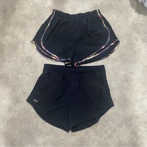 Women’s Under Armour Nike Black Athletic Shorts Bundle with Liners Sz Med